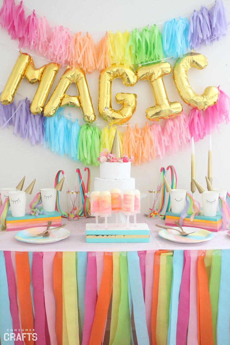 Unicorn Party Decoration Ideas
 DIY Unicorn Party Cups Step by Step Consumer Crafts