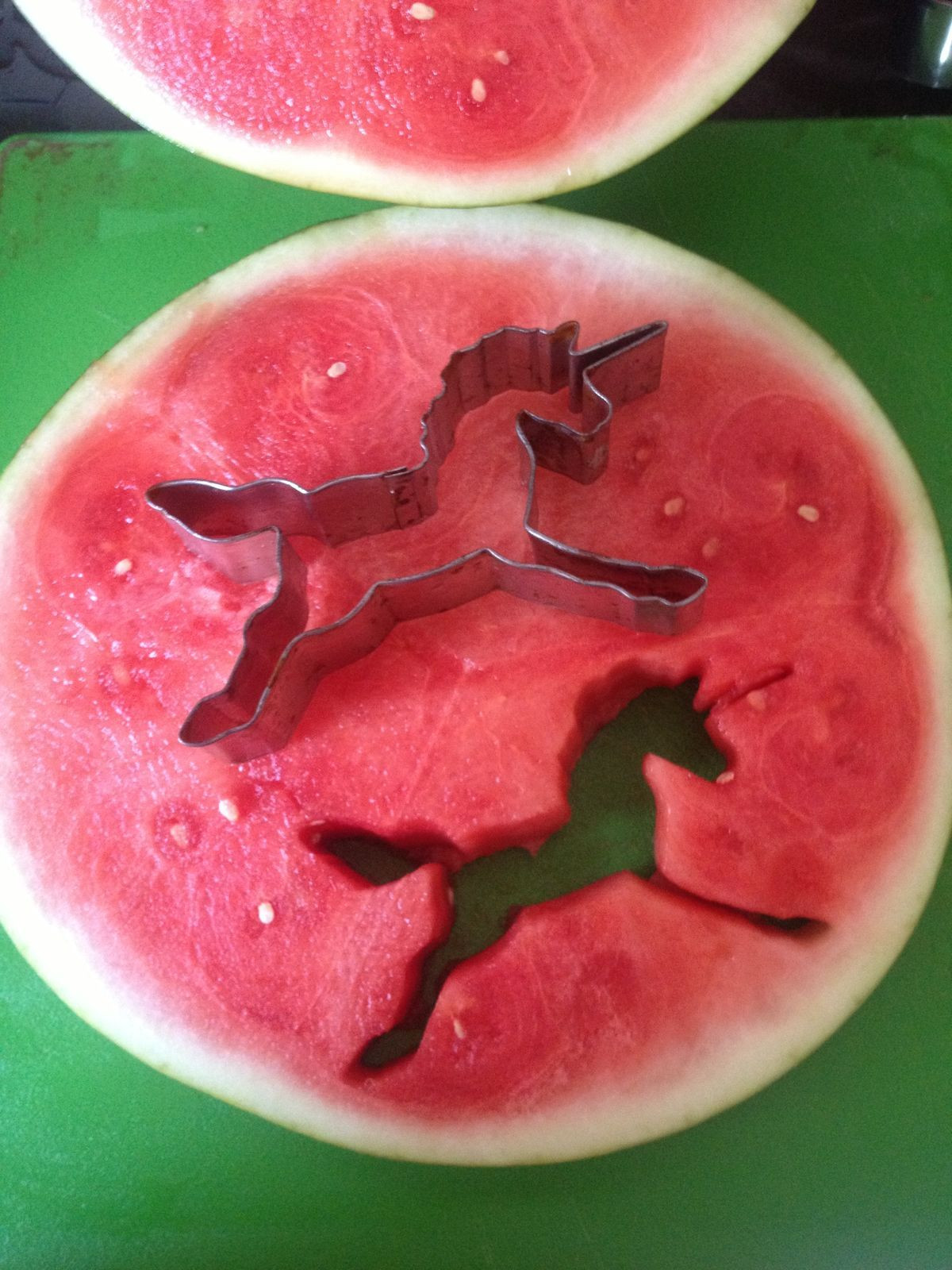 Unicorn Party Food Ideas Pony Tails
 Watermelon unicorns Party food has no limits when you
