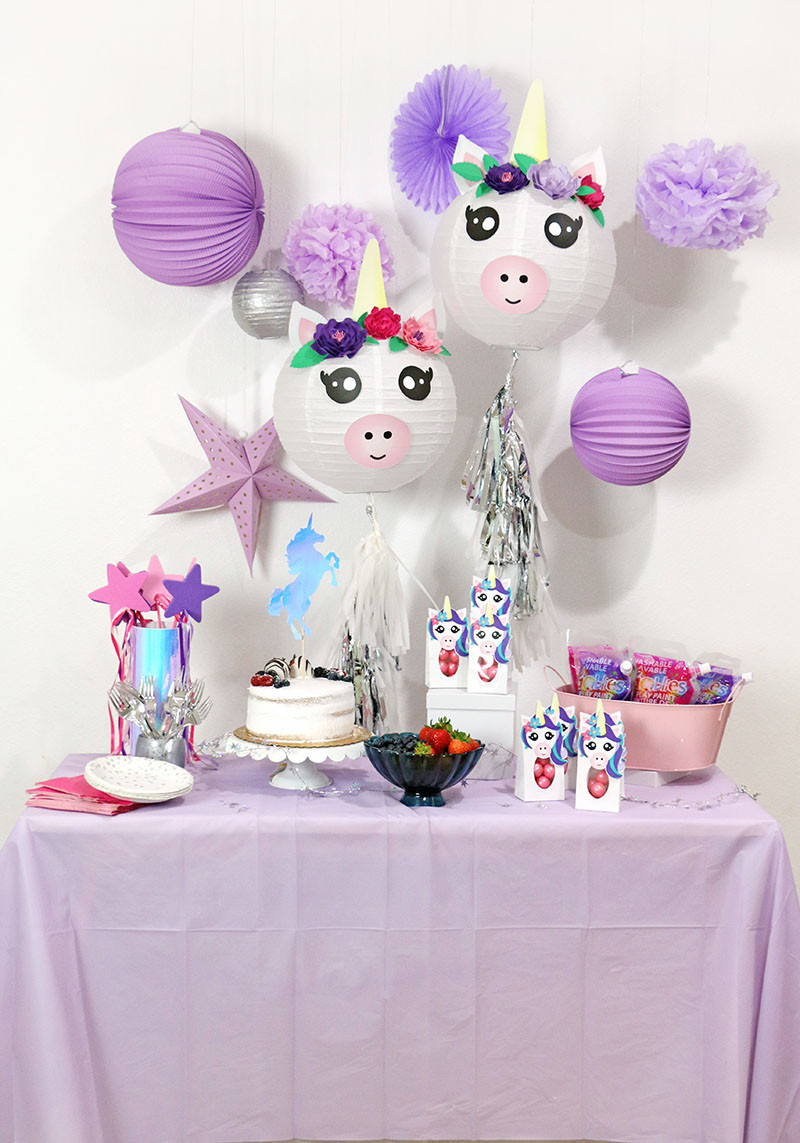 Unicorn Party Ideas Diy
 DIY Unicorn Paper Lantern Party Decorations Persia Lou