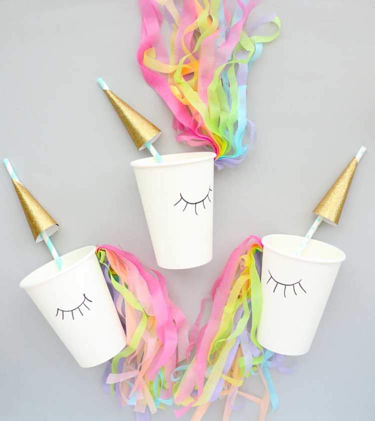 Unicorn Party Ideas Diy
 DIY Unicorn Party Cups Step by Step Consumer Crafts
