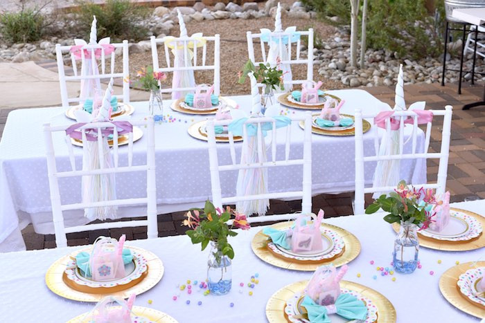 Unicorn Party Table Ideas
 Kara s Party Ideas Pastel Unicorn Themed Birthday Party