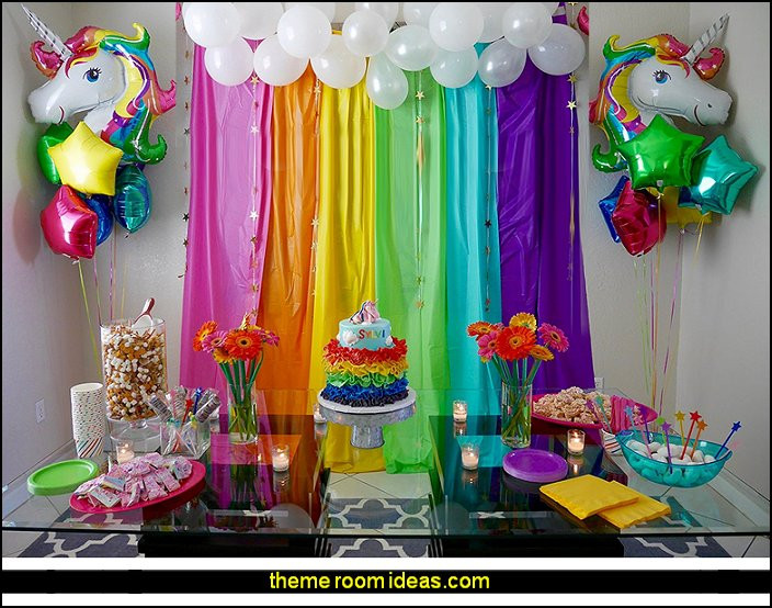 Unicorn Rainbow Party Ideas
 Decorating theme bedrooms Maries Manor unicorn