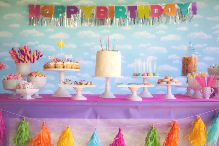 Unicorn Rainbow Party Ideas
 Kara s Party Ideas Rainbow Unicorn Themed Birthday Party