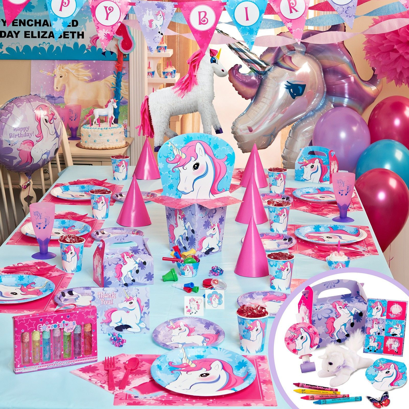 Unicorn Rainbow Party Ideas
 enchanted unicorn