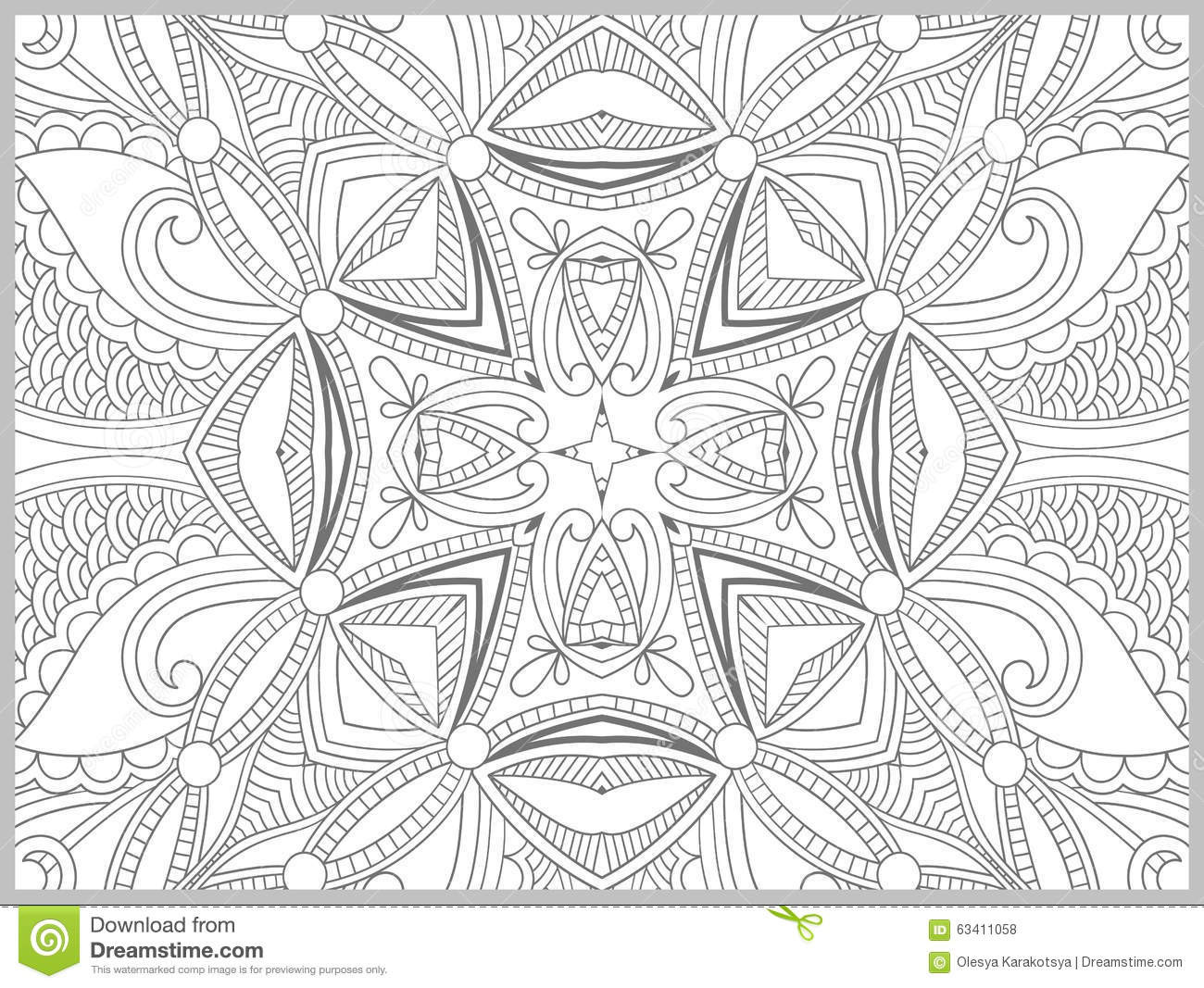 Unique Adult Coloring Books
 Unique Coloring Book Page For Adults Flower Stock Vector