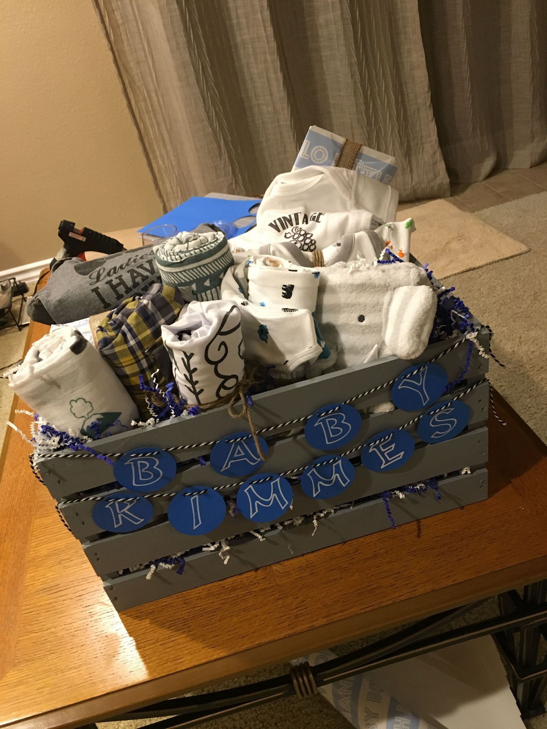 Unique Baby Shower Gift Ideas For Boy
 Baby shower t basket I made It s great because the