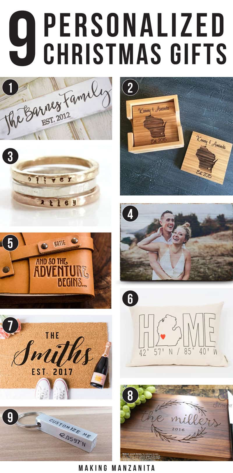 Unique Christmas Gift Ideas For Couples
 16 Awesome Personalized Christmas Gifts Making Manzanita