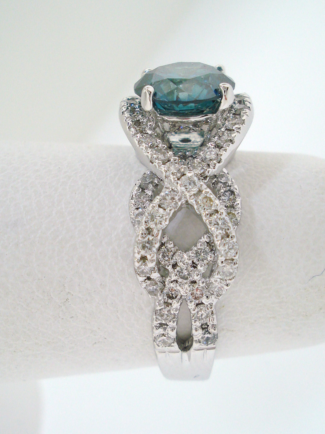 Unique Diamond Engagement Rings
 Unique Fancy Blue & White Diamond Engagement Ring by