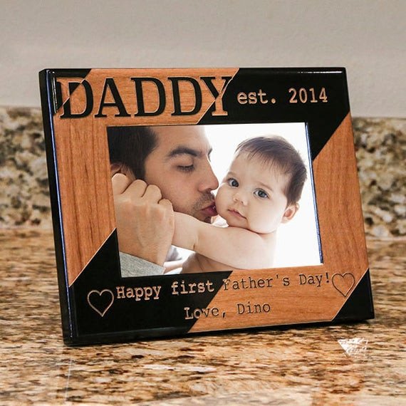 Unique First Father'S Day Gift Ideas
 Personalized Dad Picture Frame Happy First Fathers by