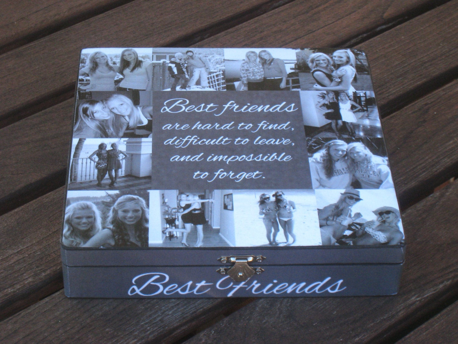 Unique Gift Ideas For Best Friend
 Best Friends Collage Keepsake Box Unique Maid of Honor