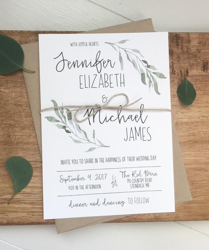 Unique One Of A Kind Wedding Invitations
 Rustic Wedding Invitation Modern Wedding Invitation in