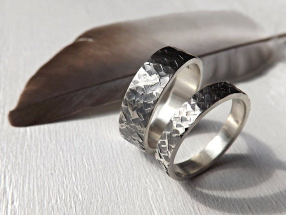 Unique Silver Wedding Bands
 silver wedding rings unique wedding ring set square by