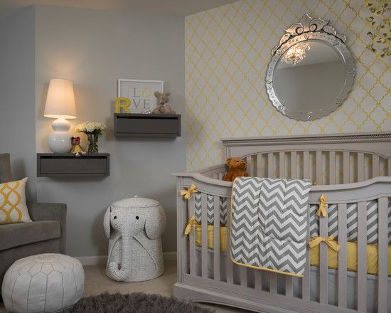 Unisex Baby Room Decor
 look at those little shelves