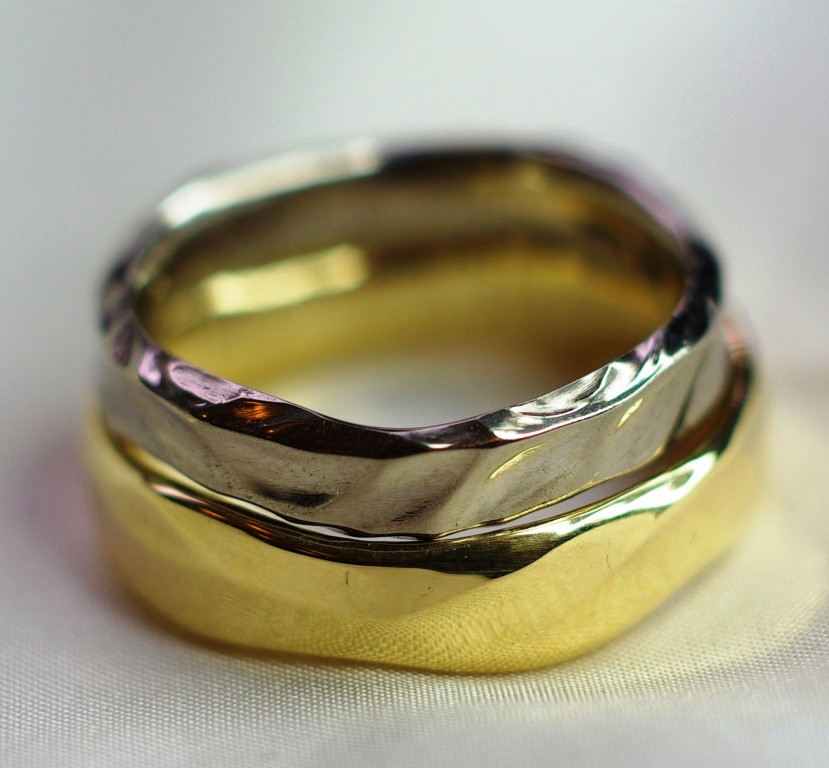 Untraditional Wedding Rings
 Hammered wedding rings and untraditional wedding rings