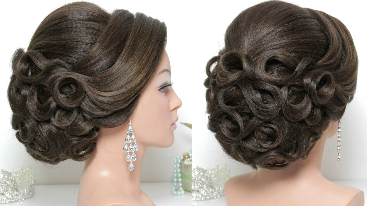 Updo Hairstyles For Wedding
 Bridal hairstyle for long hair tutorial Updo for wedding