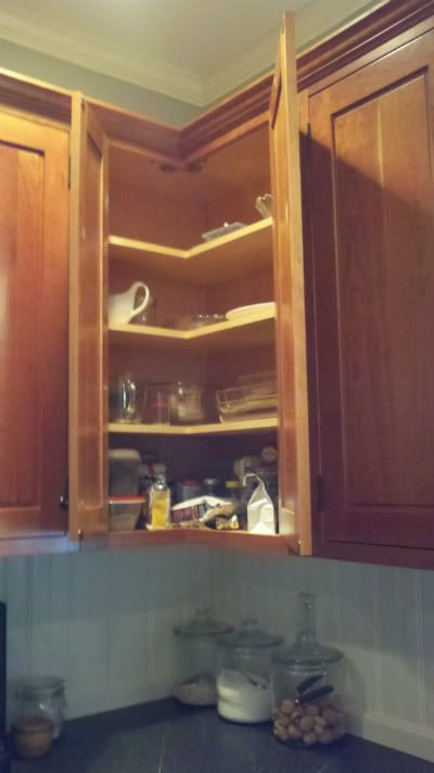 Upper Corner Kitchen Cabinet Ideas
 Corner Cabinet heaven no more reaching behind trying to