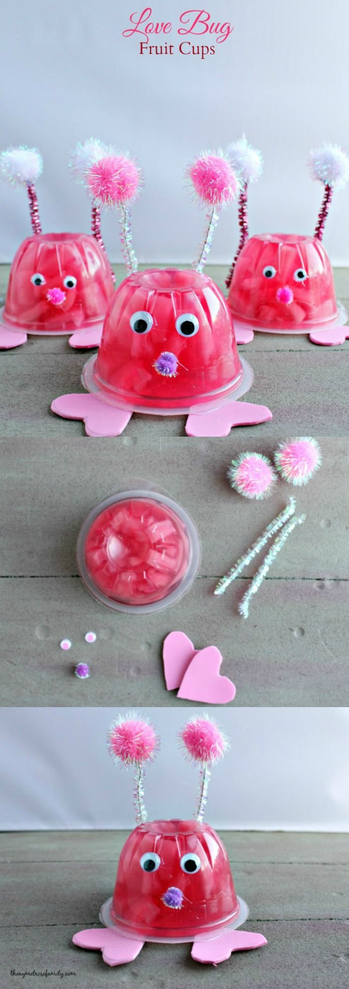 Valentine Class Gift Ideas
 Valentines Day Ideas for Kids Love Bug Fruit Cups