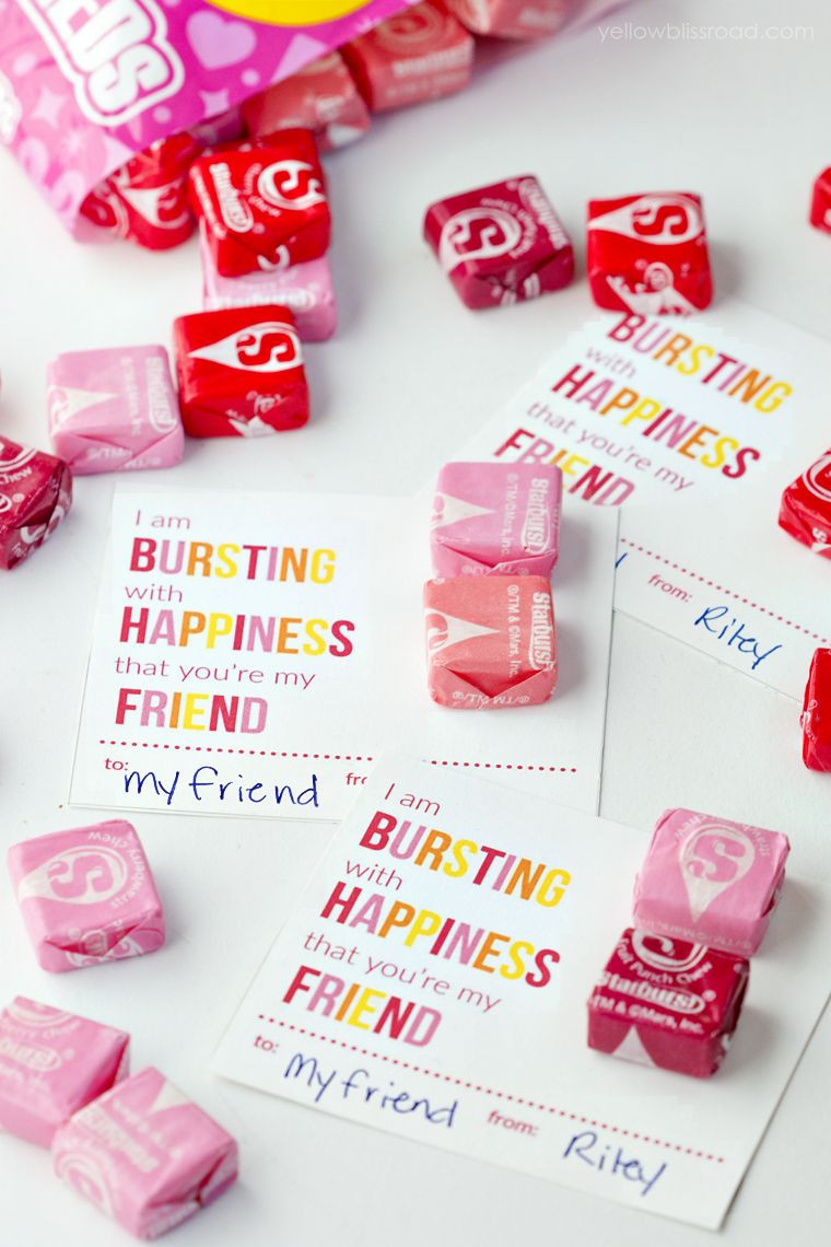 Valentine Class Gift Ideas
 Printable Starburst Valentine Cards