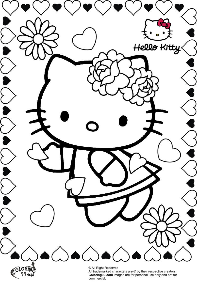 Valentine Coloring Pages For Kids/Printables
 Hello Kitty Valentine Coloring Pages