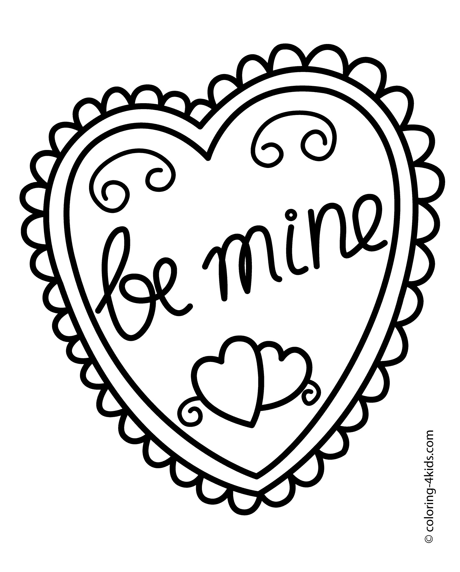 Valentine Coloring Pages For Kids/Printables
 Valentine s day Heart coloring pages for kids printable