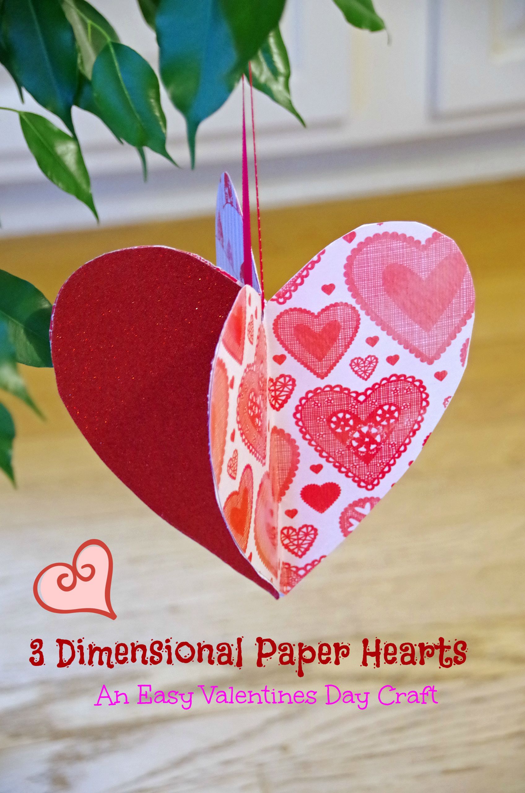 Valentine Craft Ideas For Adults
 Easy Valentines Day Craft Idea Make 3D Paper Hearts
