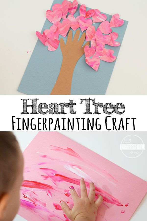 Valentine Crafts For Preschoolers To Make
 Valentines Fingerpainted Heart Tree