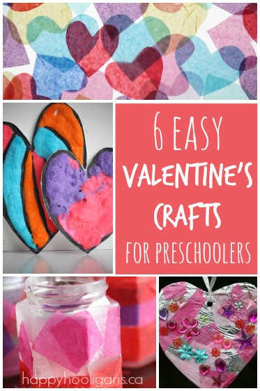 Valentine Crafts For Preschoolers To Make
 6 Easy Valentine s Crafts for Kids Happy Hooligans