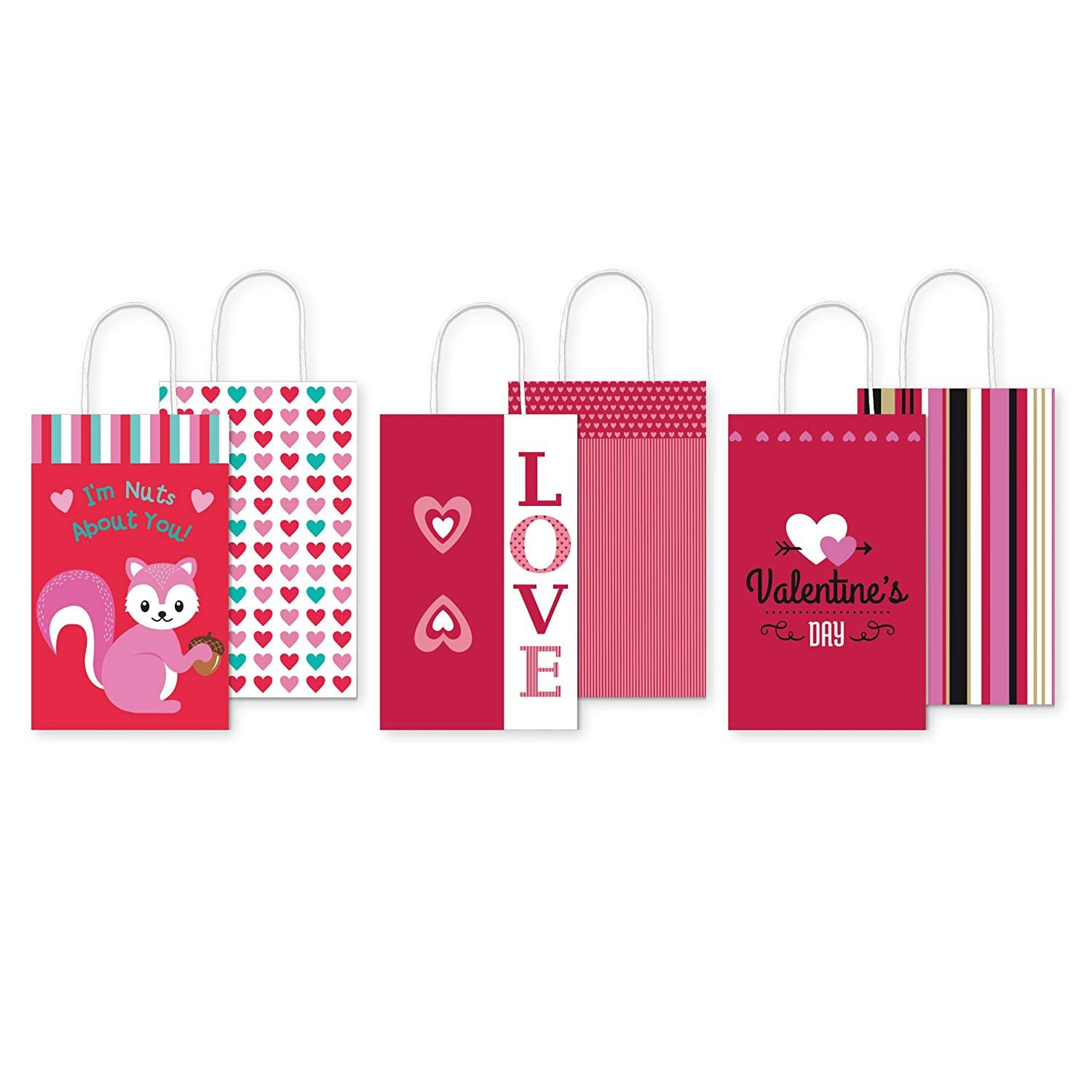 Valentine Gift Bags Ideas
 Pack of 6 Small Kraft Valentine s Gift Bags Perfect Size