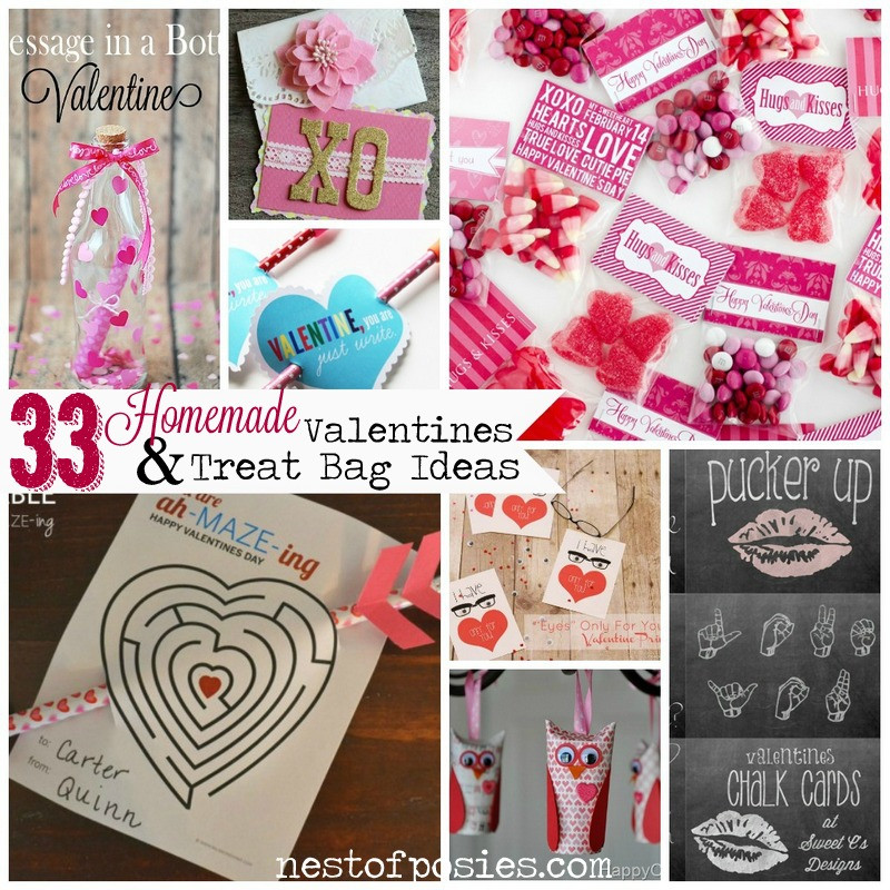 Valentine Gift Bags Ideas
 33 Homemade Valentines & Treat Bag Ideas Nest of Posies