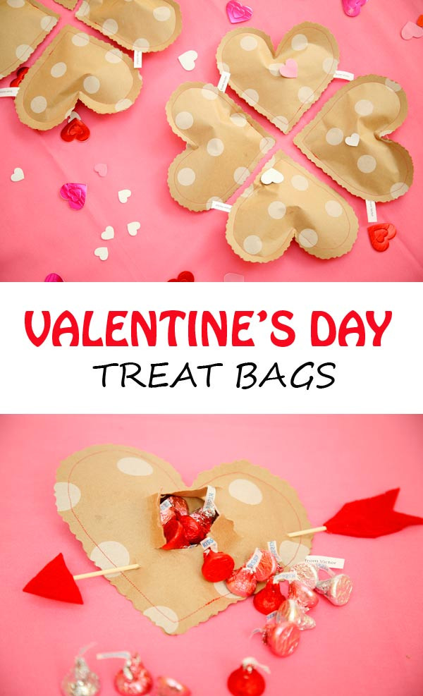 Valentine Gift Bags Ideas
 DIY Valentines Heart Treat Bags – In Crafts