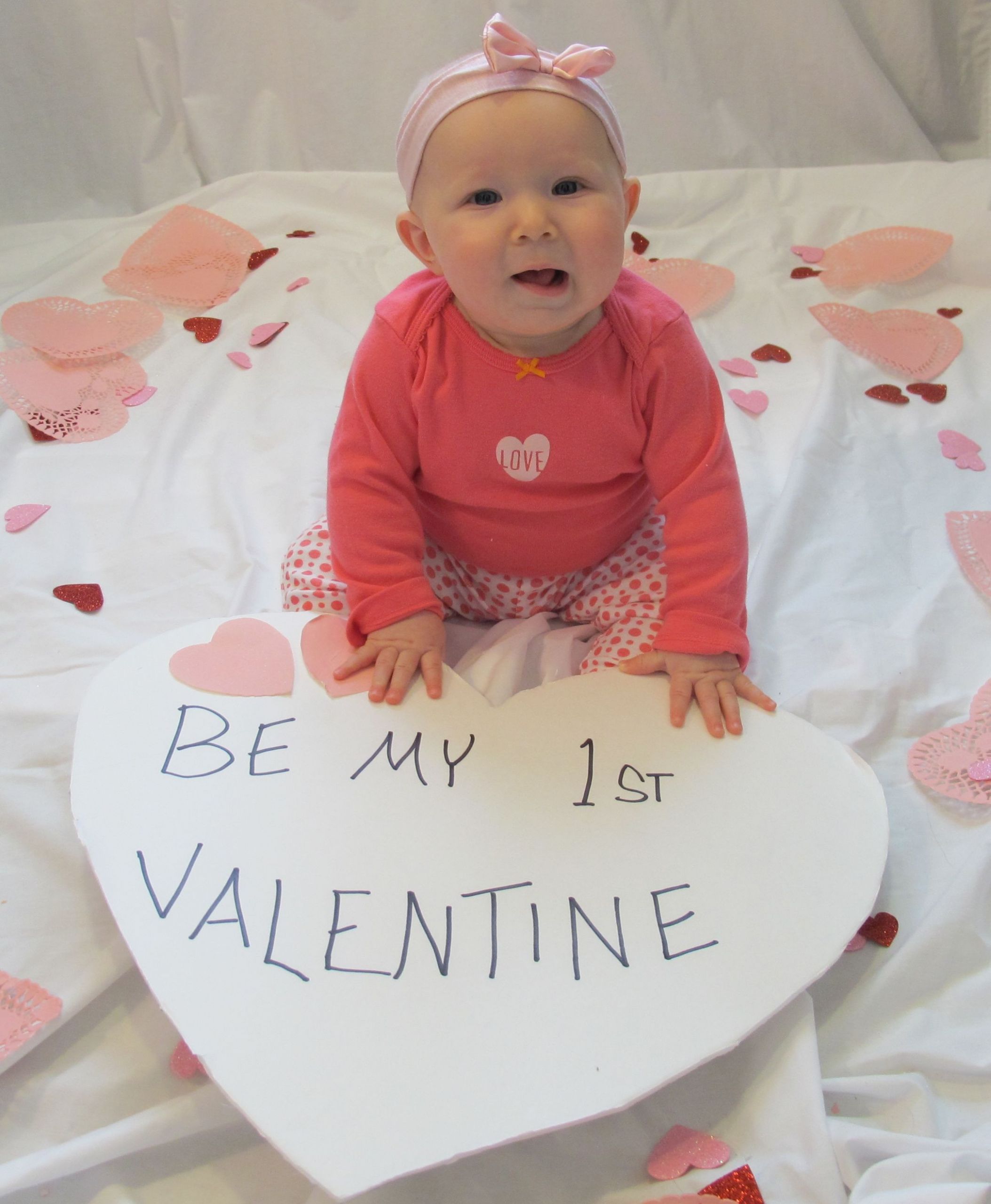 Valentine Gift Ideas For Baby
 Baby s first Valentine s day with dollar store decor