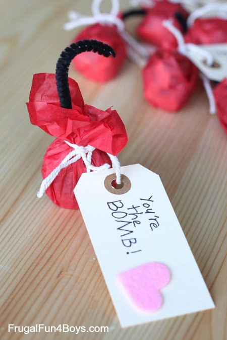Valentine Gift Ideas For College Son
 "You re the Bomb " Handmade Valentines Frugal Fun For