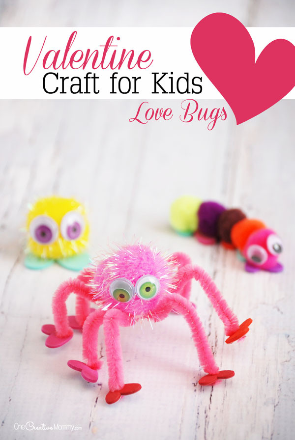 Valentine'S Day Craft Ideas For Toddlers
 Adorable Love Bugs Valentine Craft onecreativemommy