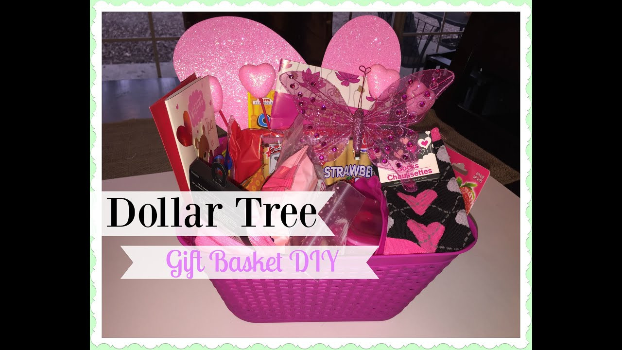 Valentine'S Day Gift Baskets Ideas
 2016 DOLLAR TREE Valentine s Day Gift Basket