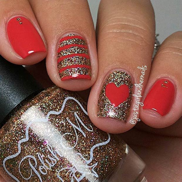 Valentine's Day Nail Ideas
 35 Cute Valentine 039 s Day Nail Art Designs Page 3 3