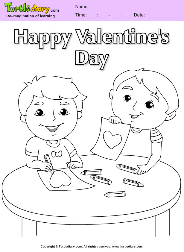 Valentines Coloring Pages For Boys
 Boys Valentine Coloring Sheet