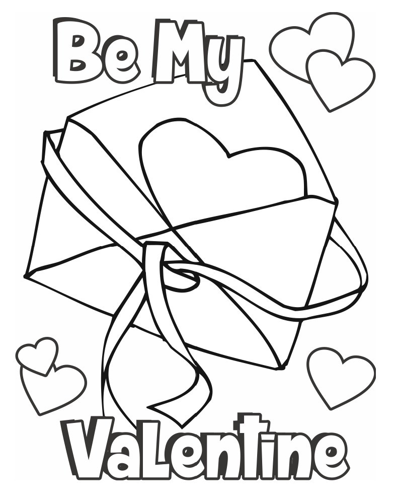 Valentines Coloring Pages Printable
 Valentine Coloring Page Card