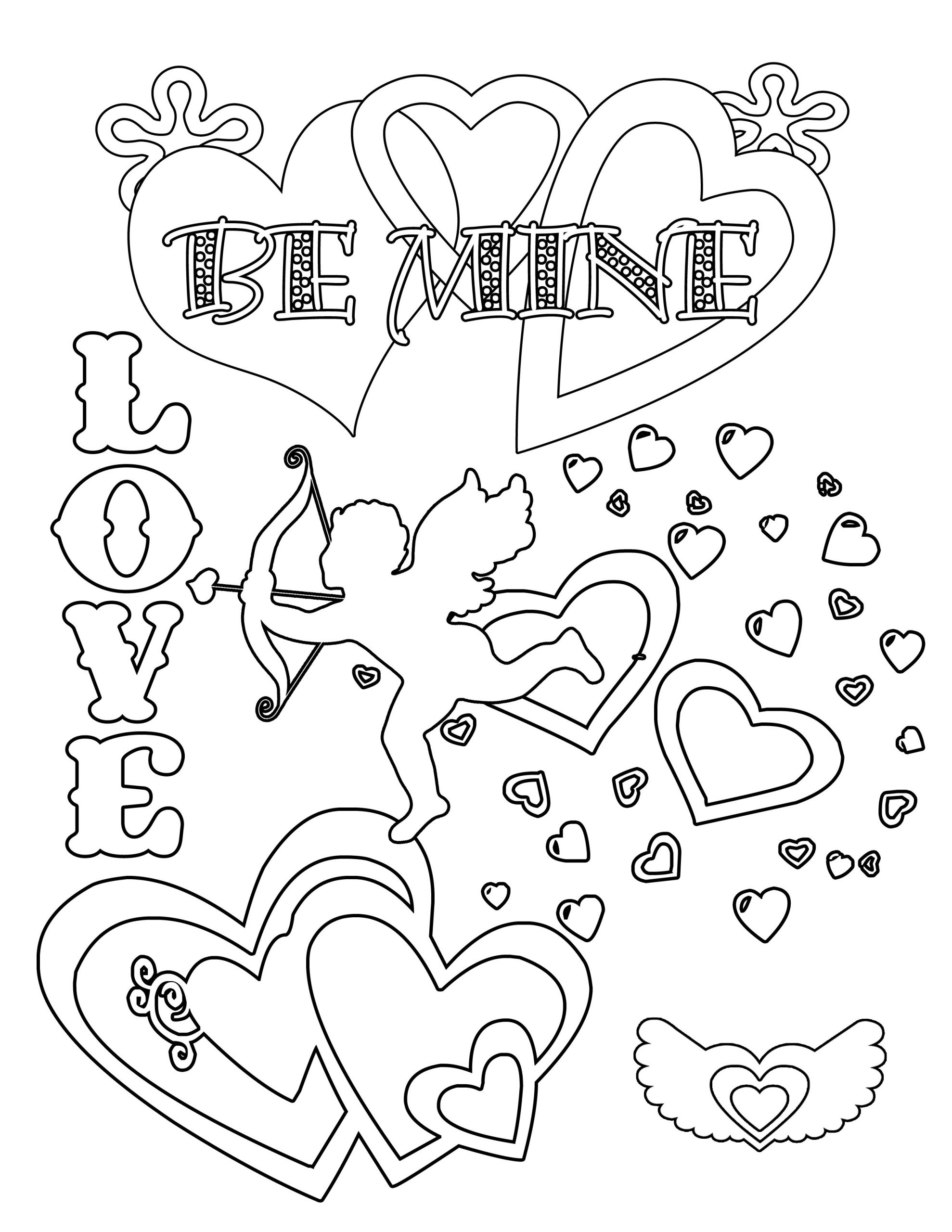 Valentines Coloring Pages Printable
 Party Simplicity Free Valentines Day Coloring Pages and