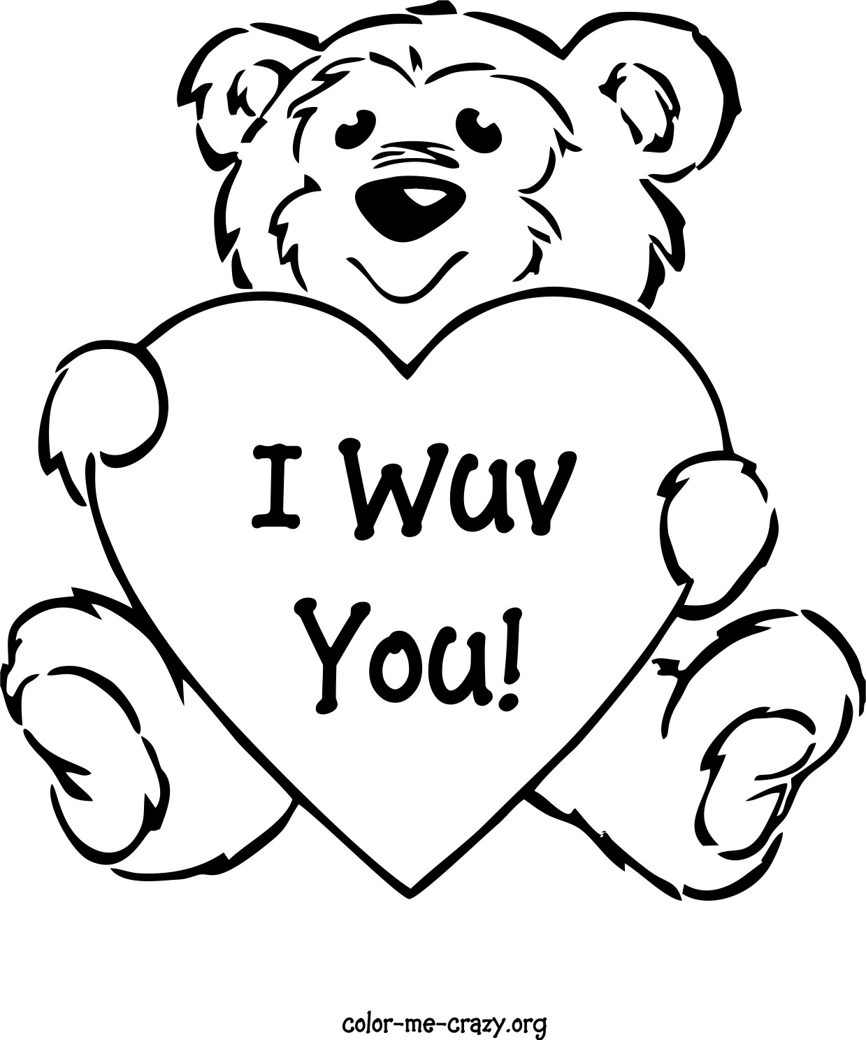 Valentines Day Coloring Pages For Kids
 ColorMeCrazy Valentine Coloring Pages