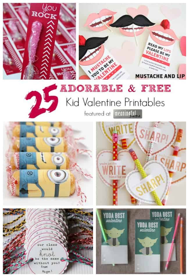 Valentines Gift For Kids
 25 Adorable Free Kid Valentine Printables
