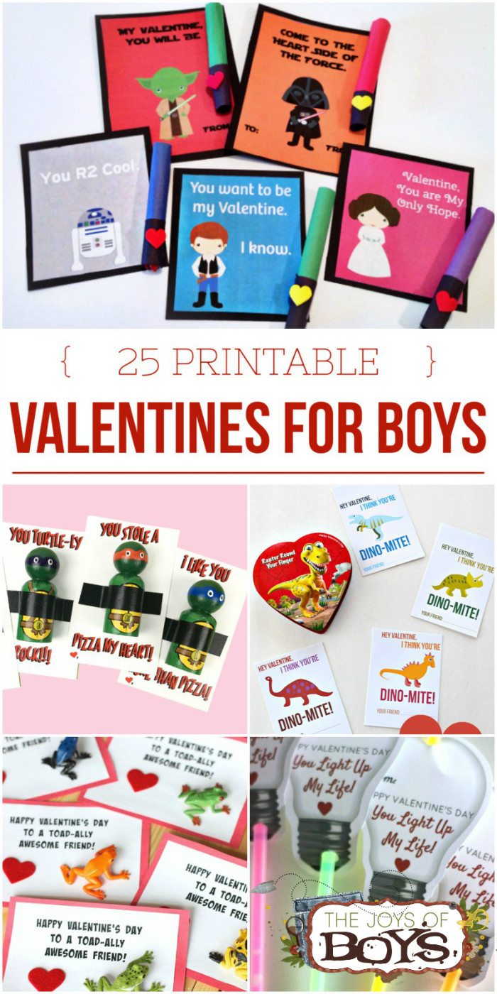 Valentines Gift Ideas For Boys
 25 Printable Valentines for Boys "Boy Approved" Valentines