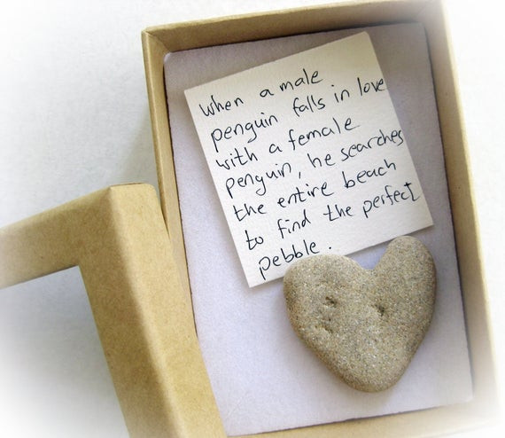 Valentines Gift Ideas For Her Pinterest
 Unique Valentine s Card For Her a heart shaped rock in a