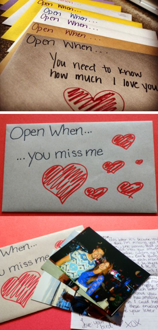 Valentines Gift Ideas For Him Homemade
 Open When Envelope Ideas