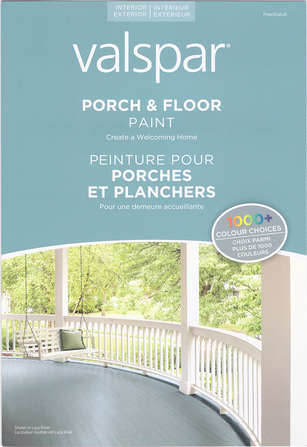Valspar Deck Paint
 Design & Production Porch Paint Color Card Brochure on