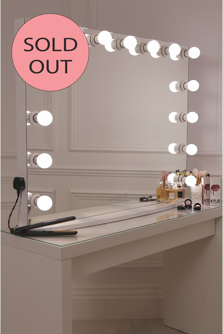 Vanity Girl Hollywood Mirror DIY
 15 frosted bulb Hollywood Mirror with crisp white finish