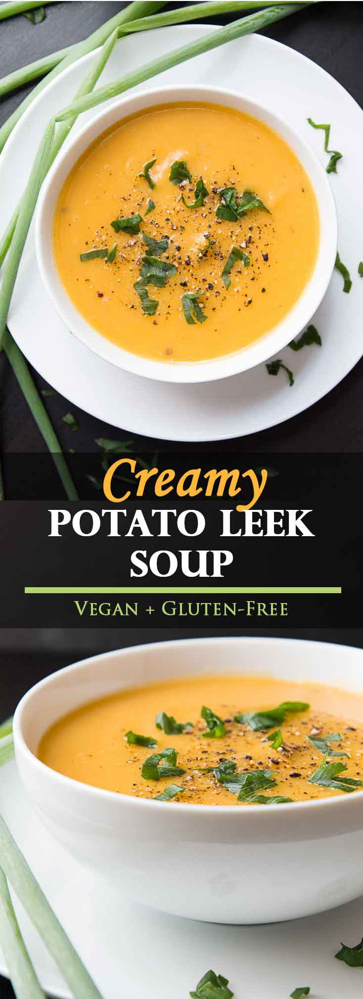 Vegan Potato Leek Soup
 Creamy Potato Leek Soup Vegan Ve arian Gastronomy