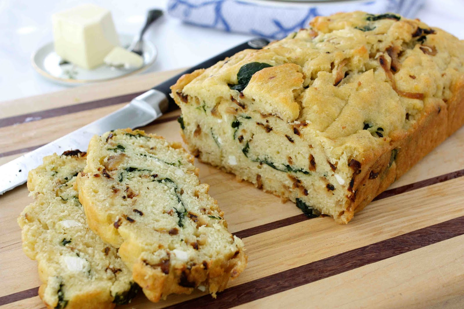 Vegan Quick Bread Recipe
 Quick Homemade Bread w Caramelized ion & Spinach Olive