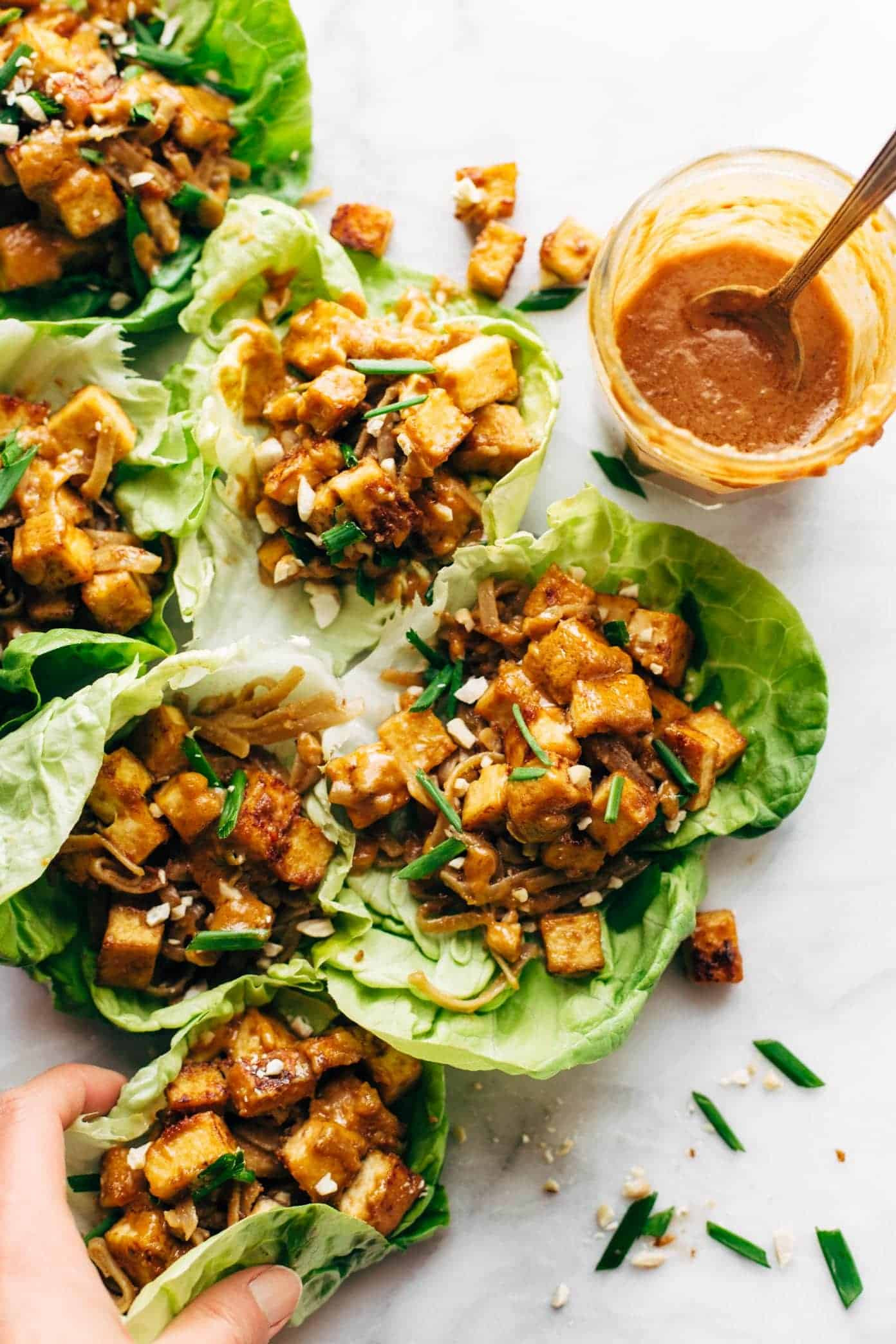 Vegan Tofu Recipes For Dinner
 Firecracker Vegan Lettuce Wraps Recipe Pinch of Yum