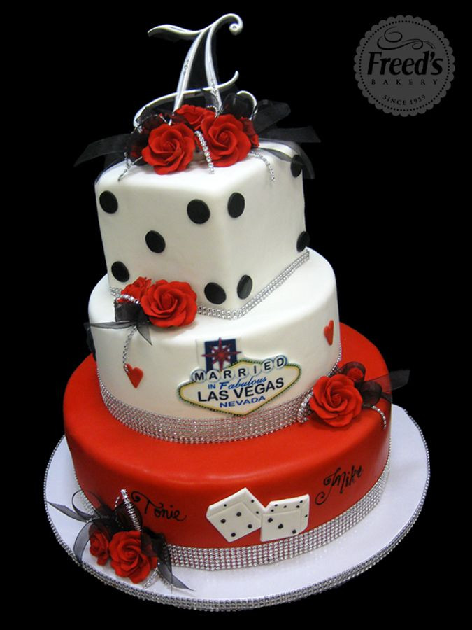 Vegas Wedding Cakes
 Las Vegas Themed Wedding Cakes Freed s Bakery