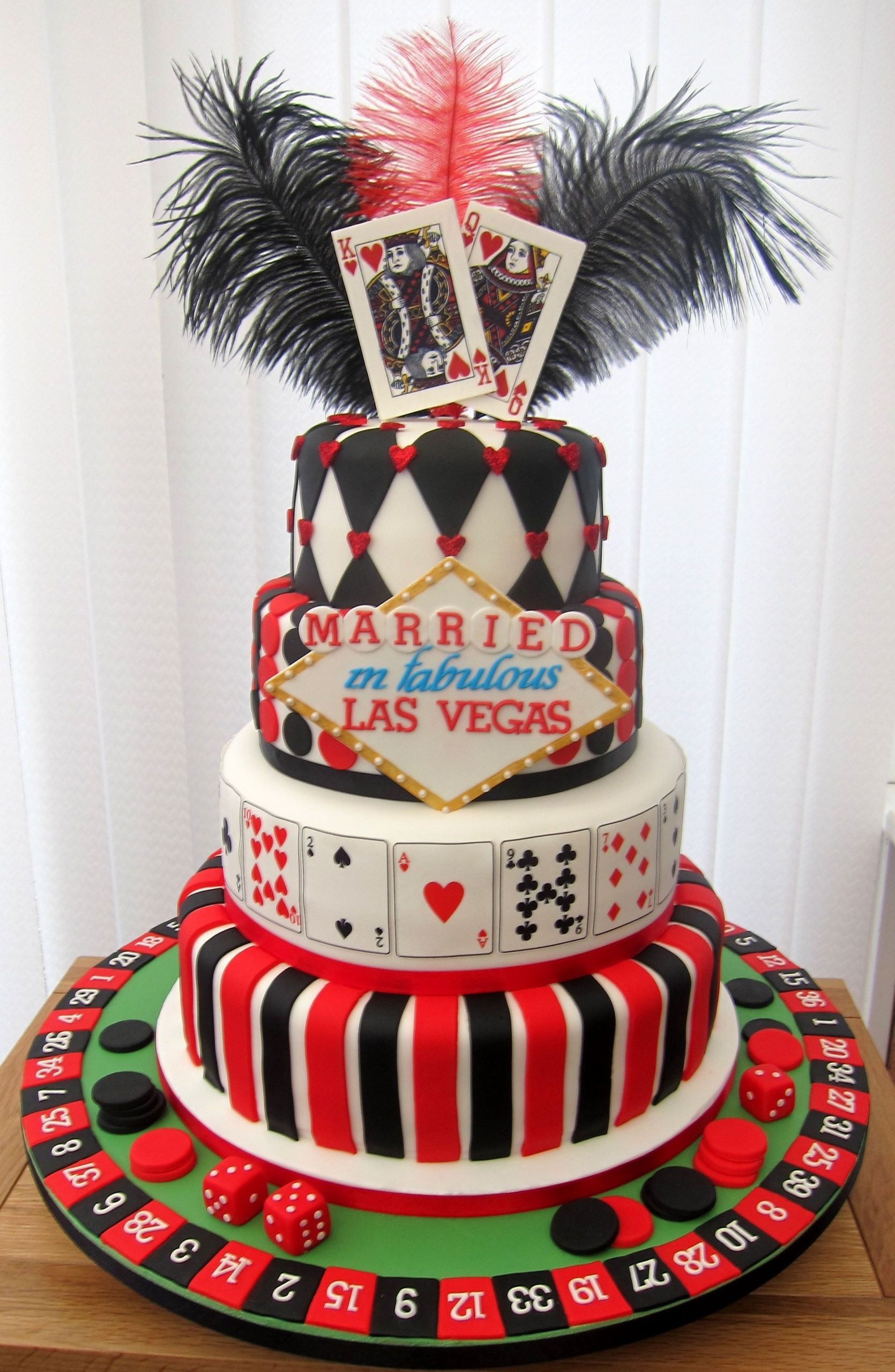 Vegas Wedding Cakes
 Wedding cake for a couple who were married in vegas and